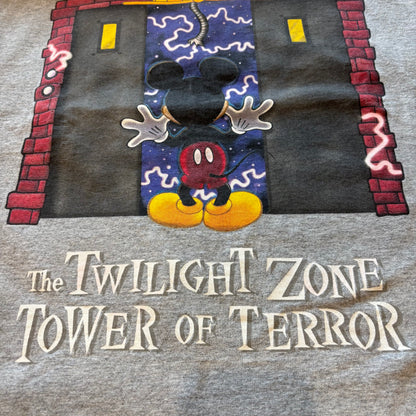 00's  WALT DISNEY WORLD  THE TWILIGHT ZONE TOWER OF TERROR ミッキー ノースリーブTシャツ グレー XL/B2142T-SO