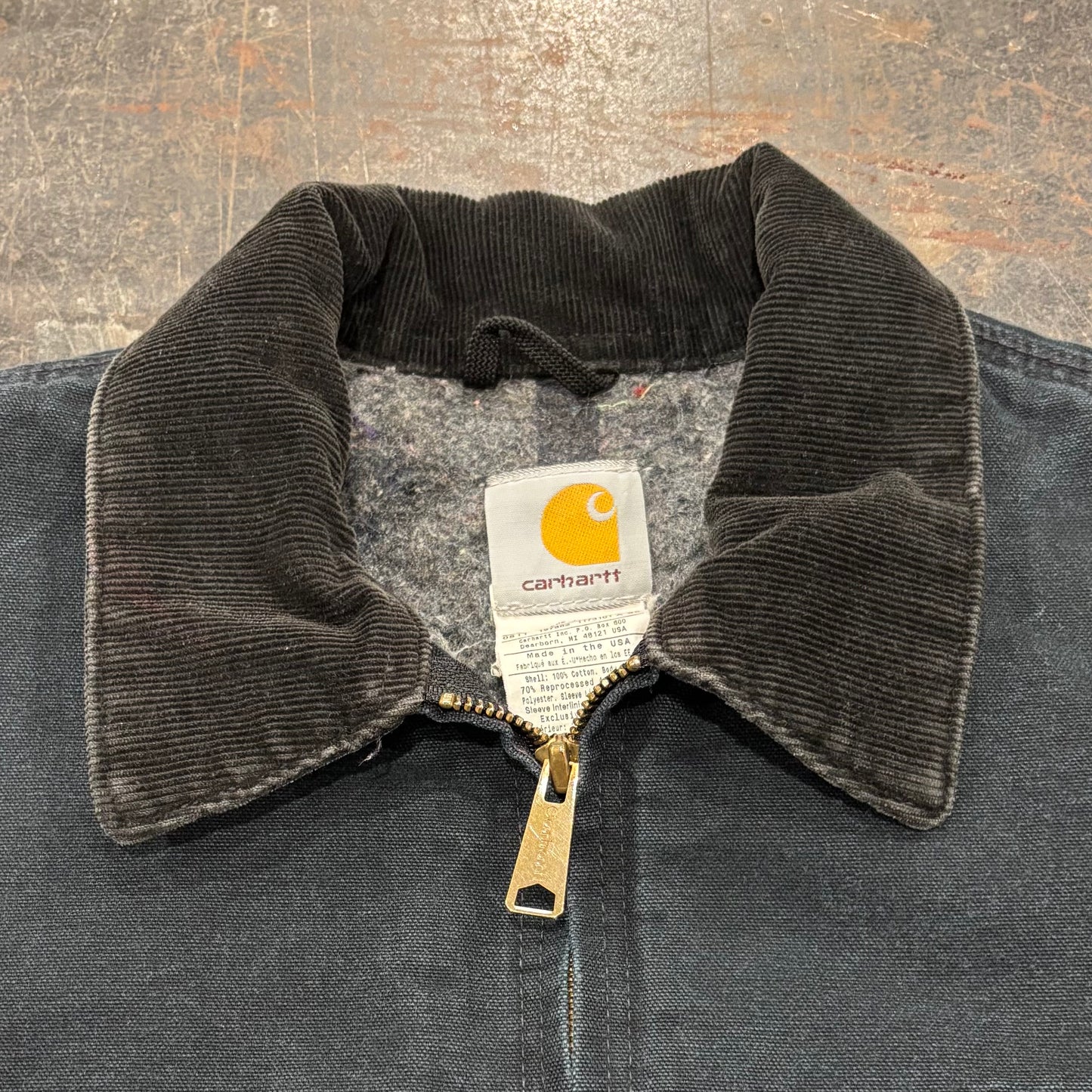 Carhartt カーハート デトロイトジャケット J001 BLK KARL USNR刺繍 ブラック (L) /A9796J-SO