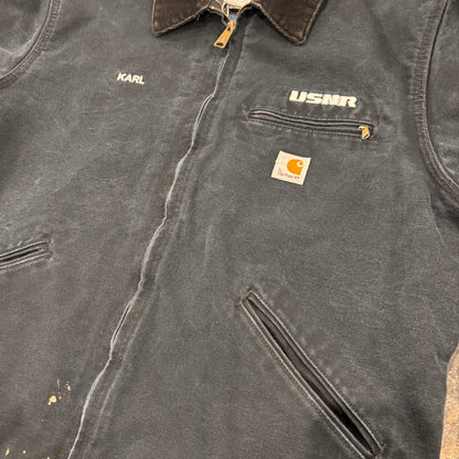 Carhartt カーハート デトロイトジャケット J001 BLK KARL USNR刺繍 ブラック (L) /A9796J-SO