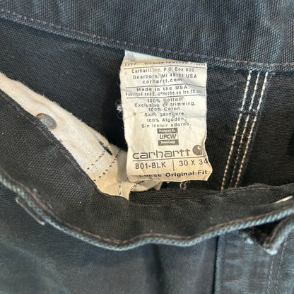 USA製 Carhartt カーハート ダブルニーパンツ B01-BLK (30×34)/B4032P-SO