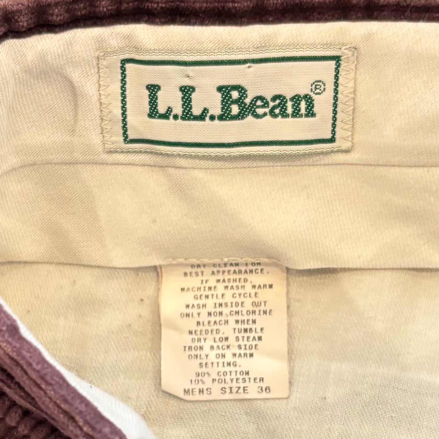 L.L.Bean エルエルビーン コーデュロイパンツ ワインレッド (SIZE36) /A9102P-SO