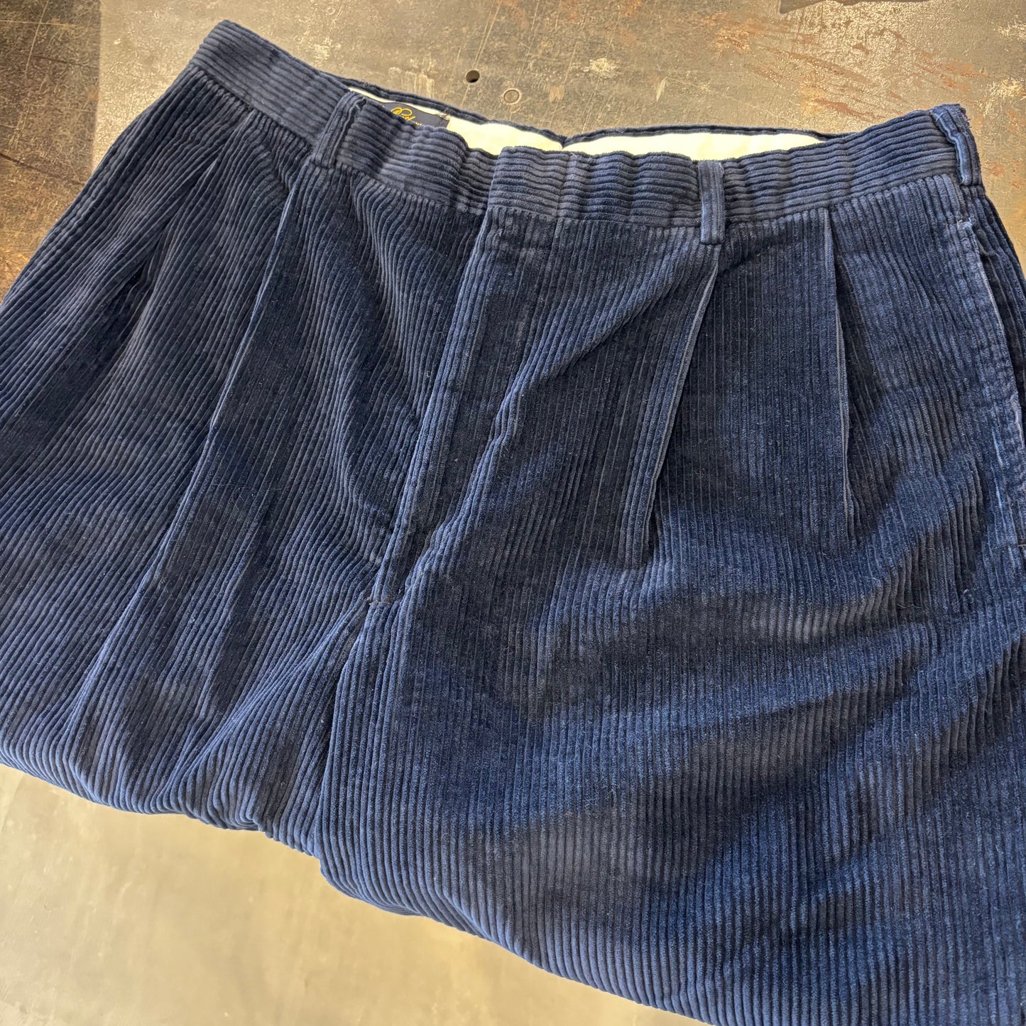 90's Brooks Brothers ブルックスブラザーズ 2タック コーデュロイパンツ ネイビー (SIZE38) /A9090P-SO