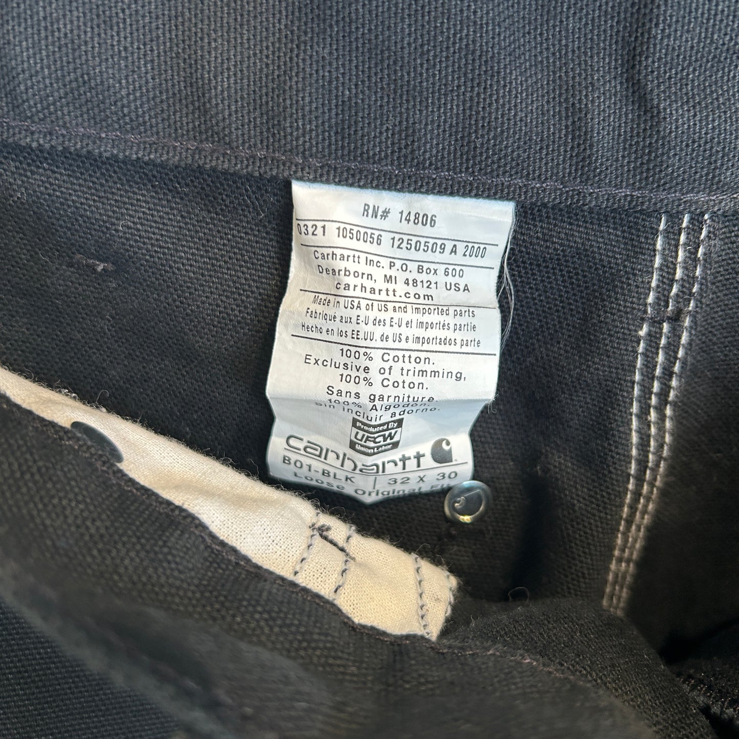 USA製 Carhartt カーハート ダブルニーパンツ B01-BLK (32×30)/B4031P-SO