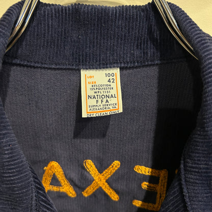 80's FFA ジャケット "TEXAS" コーデュロイ 紺(42)/A9564J-SO