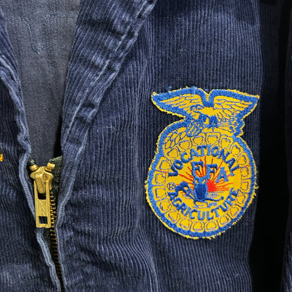 80's FFA ジャケット "TEXAS" コーデュロイ 紺(42)/A9564J-SO
