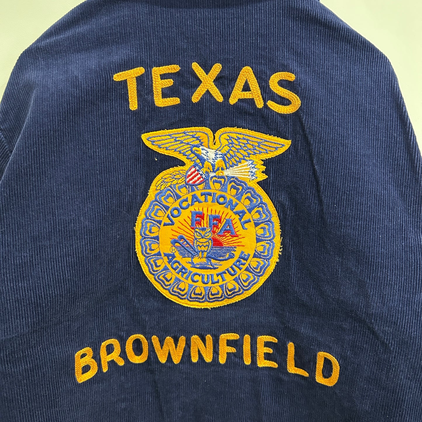 80's FFA ジャケット "TEXAS" コーデュロイ 紺(42)/A9564J-SO