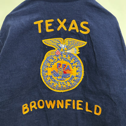 80's FFA ジャケット "TEXAS" コーデュロイ 紺(42)/A9564J-SO