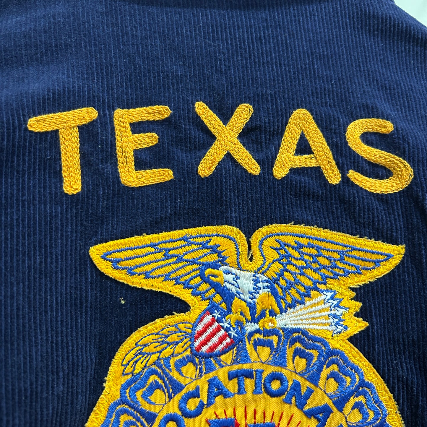 80's FFA ジャケット "TEXAS" コーデュロイ 紺(42)/A9564J-SO