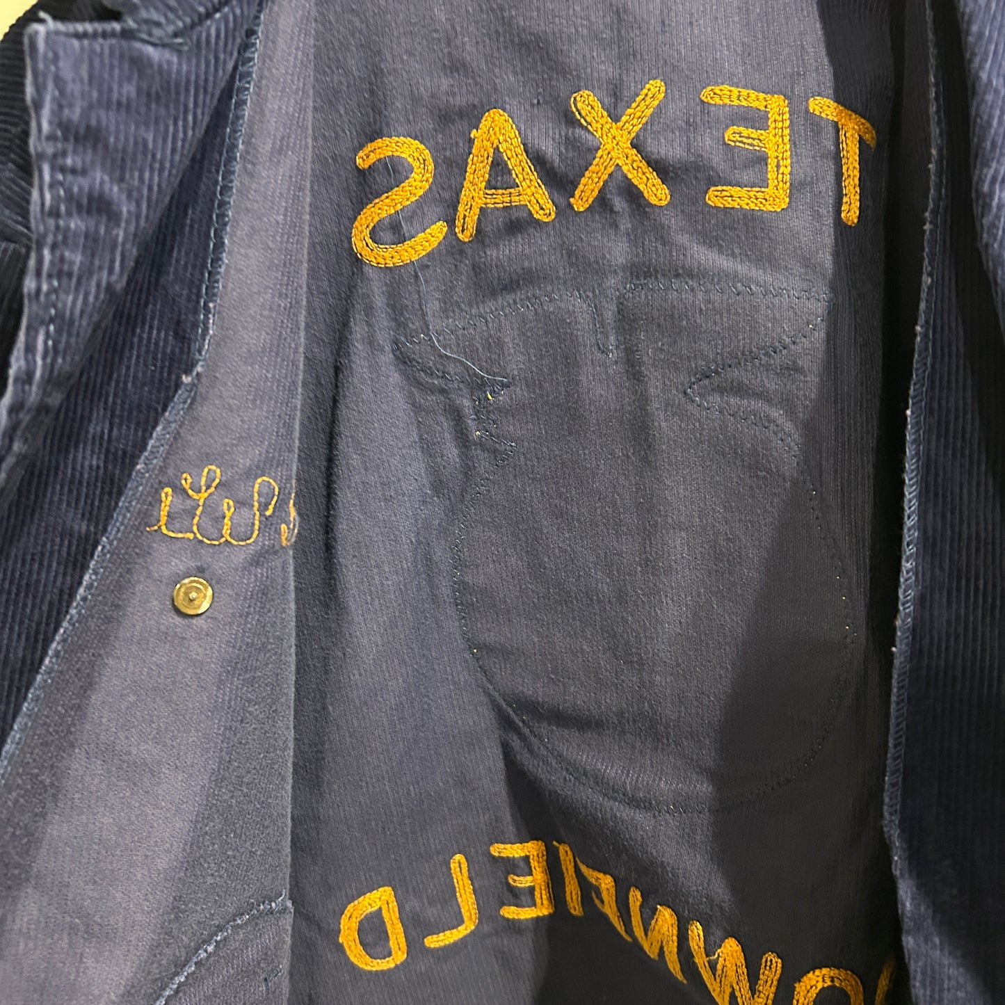 80's FFA ジャケット "TEXAS" コーデュロイ 紺(42)/A9564J-SO