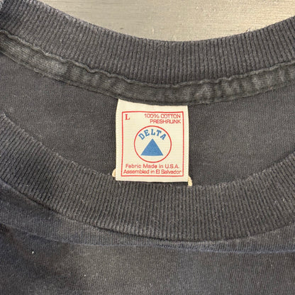 90's DELTA "1996 TOUR OF WORLD FIGURE SKATING CHAMPIONS" トム・コリンズ スケートTシャツ 黒 (L)/B2068T-SO
