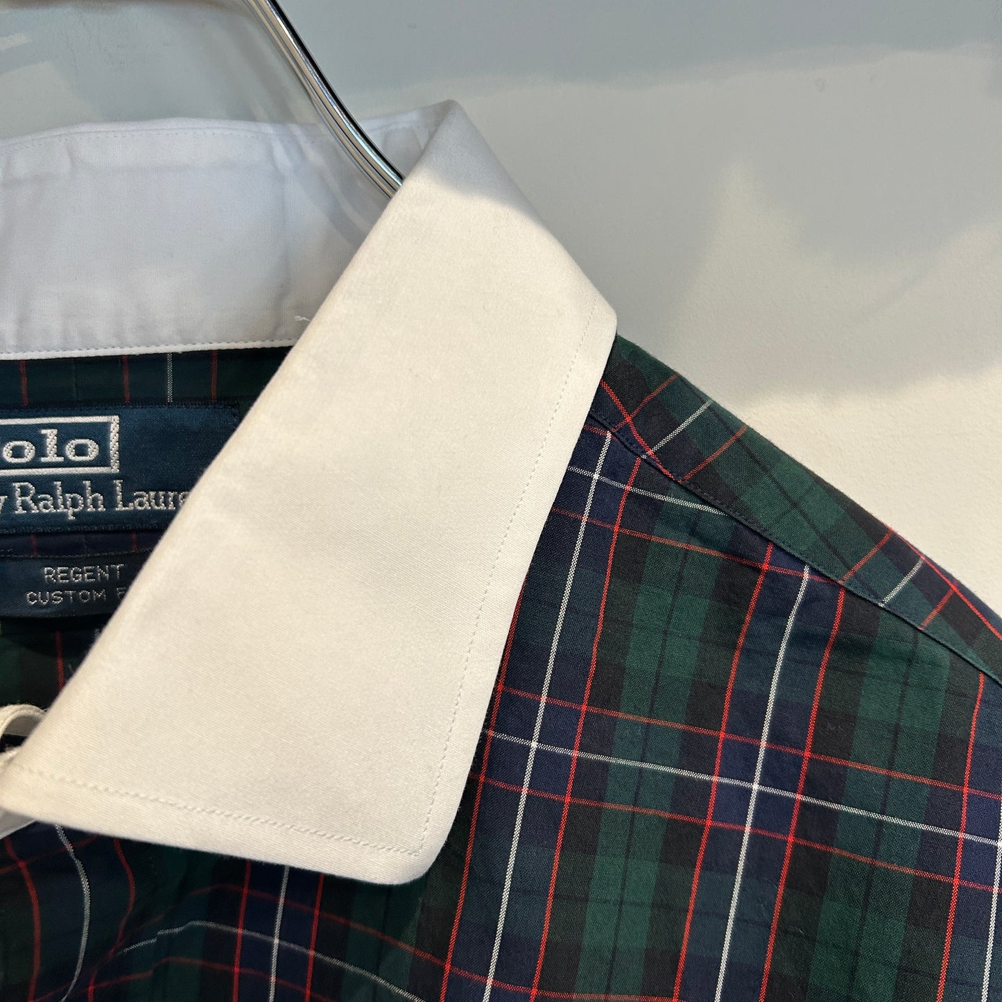 00's Polo by Ralph Lauren Custom Fit ラルフローレン タータンチェック 緑赤紺 (XXL)/A7517S-SO