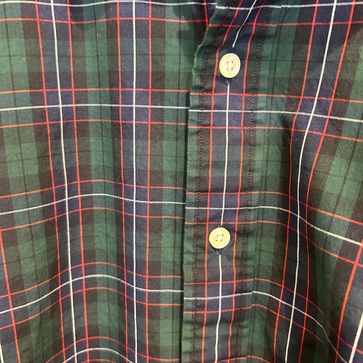 00's Polo by Ralph Lauren Custom Fit ラルフローレン タータンチェック 緑赤紺 (XXL)/A7517S-SO