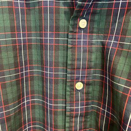 00's Polo by Ralph Lauren Custom Fit ラルフローレン タータンチェック 緑赤紺 (XXL)/A7517S-SO