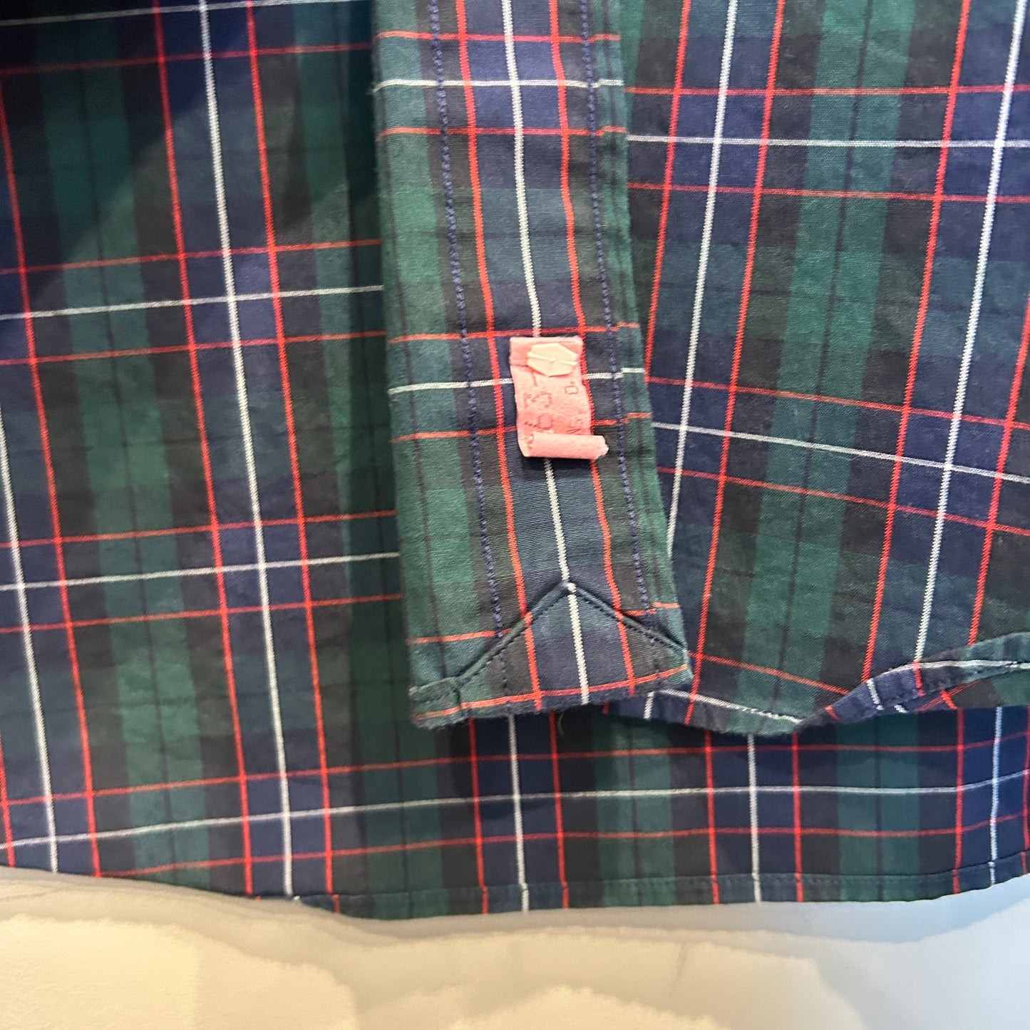 00's Polo by Ralph Lauren Custom Fit ラルフローレン タータンチェック 緑赤紺 (XXL)/A7517S-SO