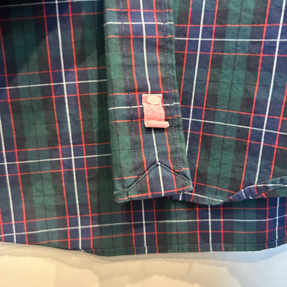 00's Polo by Ralph Lauren Custom Fit ラルフローレン タータンチェック 緑赤紺 (XXL)/A7517S-SO