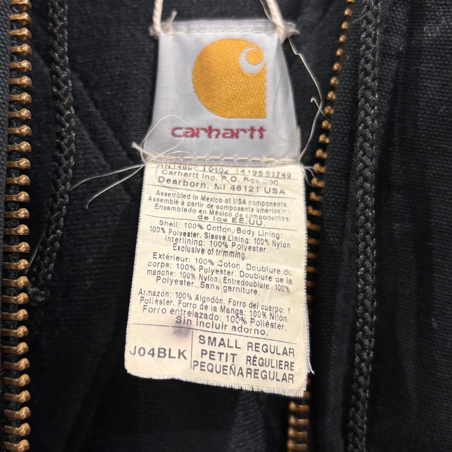 00's Carhartt カーハート アクティブジャケット 黒 (S)/A9804J-SO