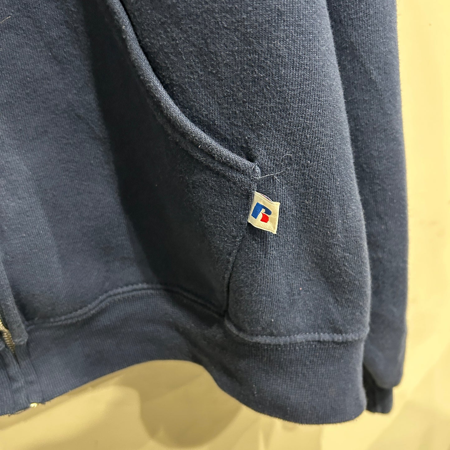 00's Russell ラッセル ジップアップフーディー スウェット パーカー 紺(XL)/A9565S-SO