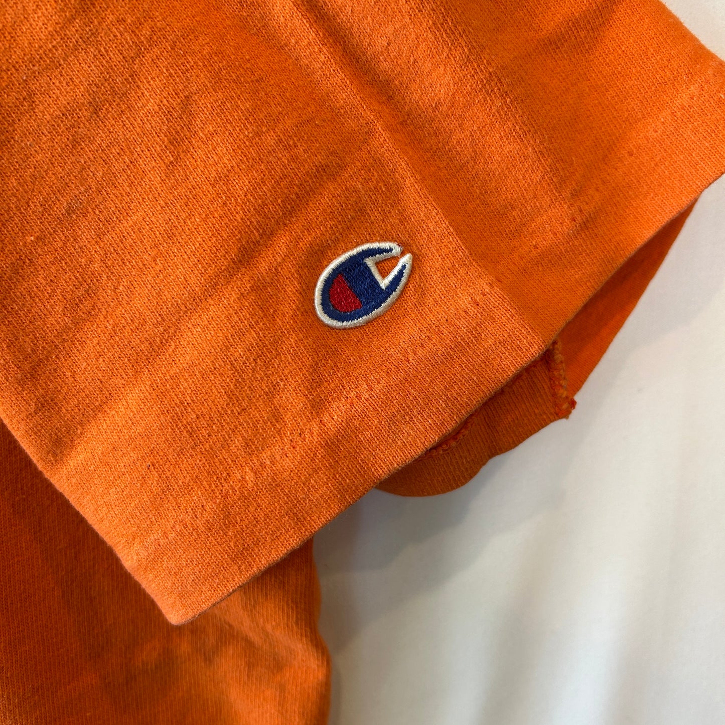 90's champion 無地Tシャツ 目無し USA製 オレンジ(XL)/A2340T-SO