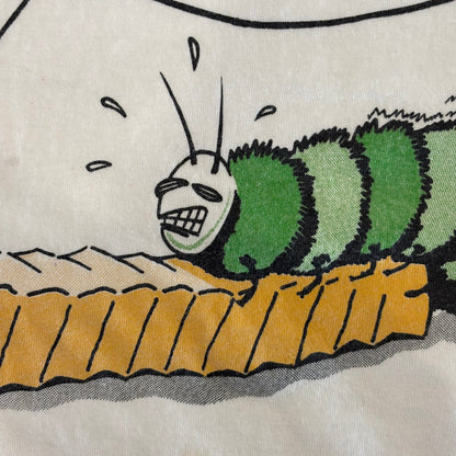 90's KNOCK IT OFF I'M A FRENCH FRY!!! ポテト イモムシ Tシャツ 白 (サイズ不明)/B2750T-SO