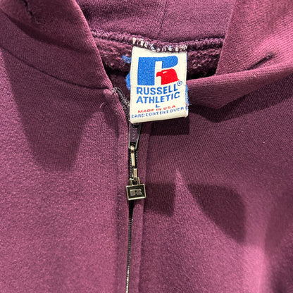 90's Russell ラッセル ジップアップフーディー スウェット パーカー USA製 紫(L)/A6630S-SO