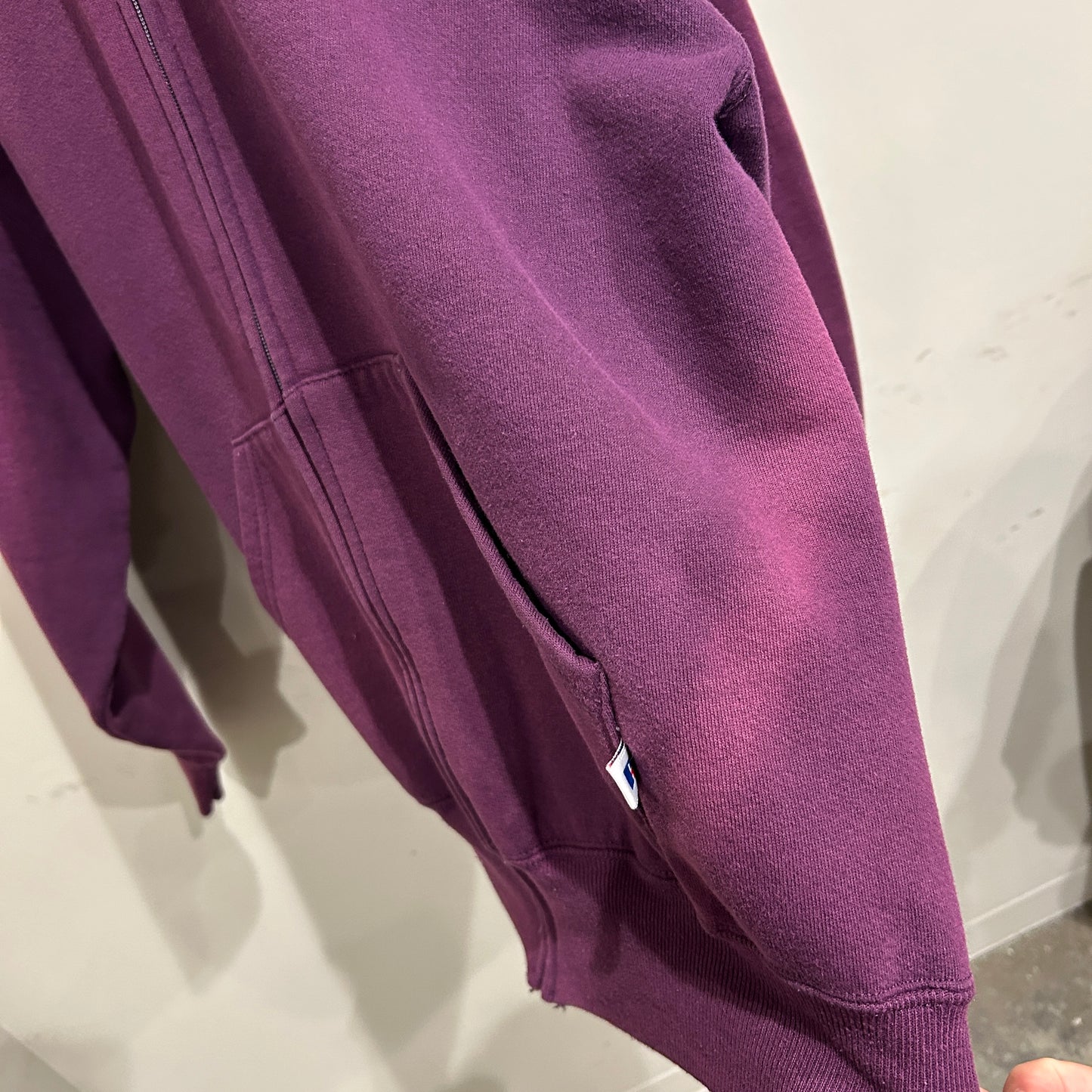 90's Russell ラッセル ジップアップフーディー スウェット パーカー USA製 紫(L)/A6630S-SO