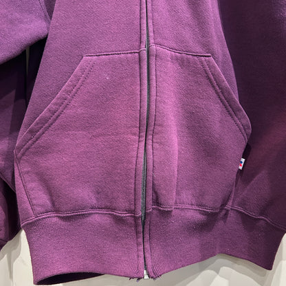 90's Russell ラッセル ジップアップフーディー スウェット パーカー USA製 紫(L)/A6630S-SO