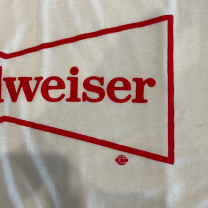90's Budweiser バドワイザー アルコールTシャツ 白 (XL)/B2749T-SO