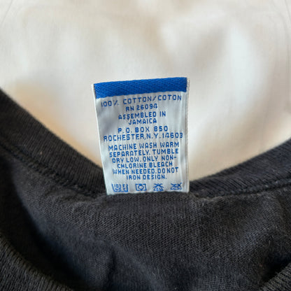 90's Champion 無地Tシャツ ブラック 目無し コットン100% (L)/A4106T-SO