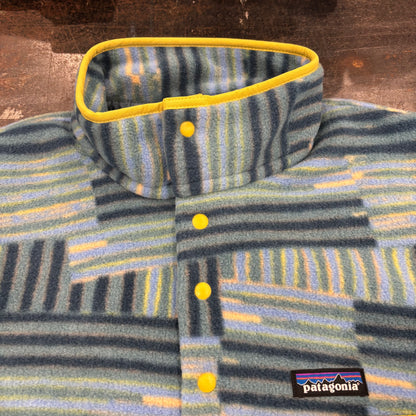 Patagonia パタゴニア 新品（タグ付き）スナップT QFWE フリース プルオーバー ブルーイエロー (XL) /A9849F-SO
