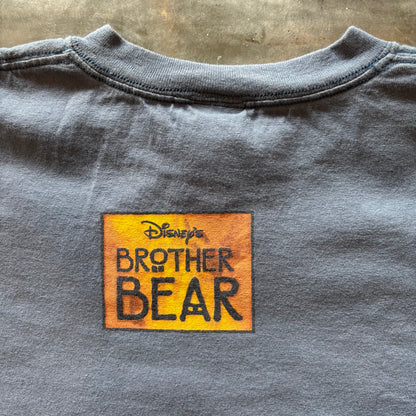 00's  DISNEY  Brother Bear  THE MOOSE ARE LOOSE！プリントTシャツ ネイビー M/B2694T-SO