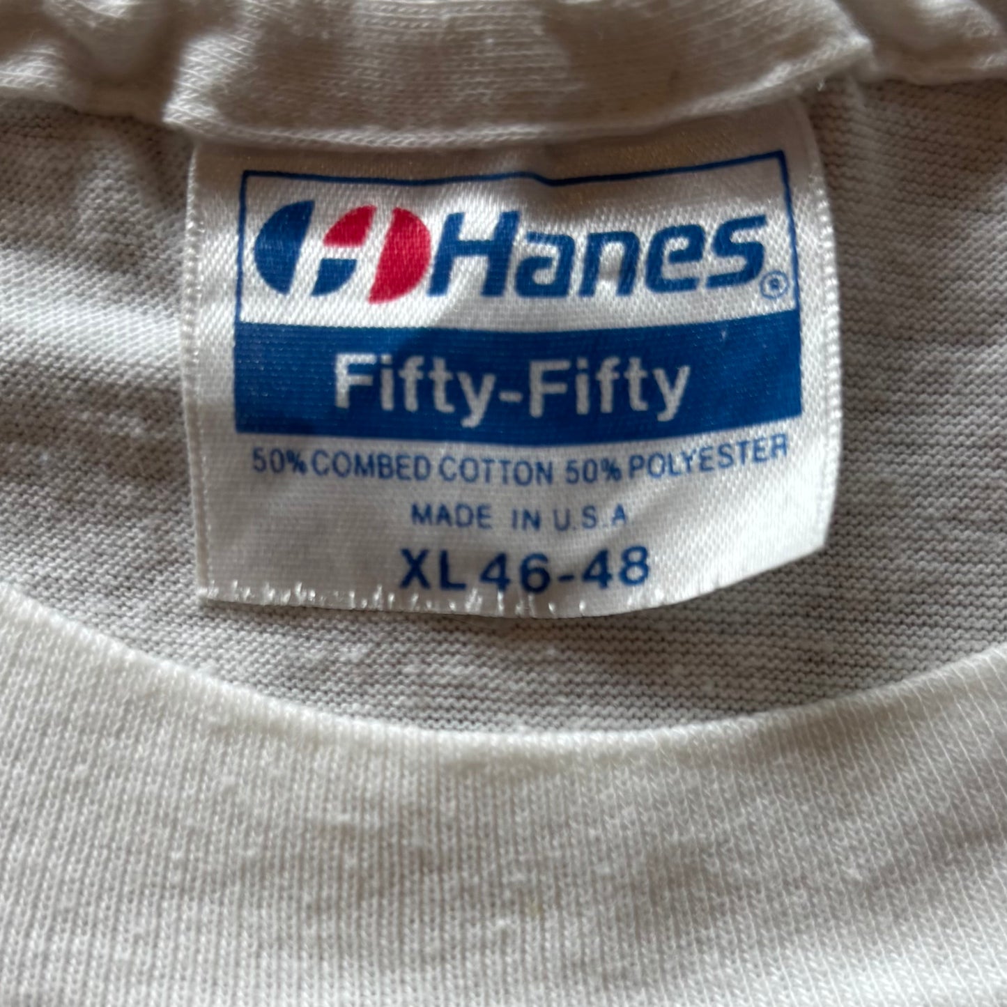 80's  Hanes Budweiser  BASS TOURNAMENT 1988 プリントTシャツ 白 XL/A7154T-SO