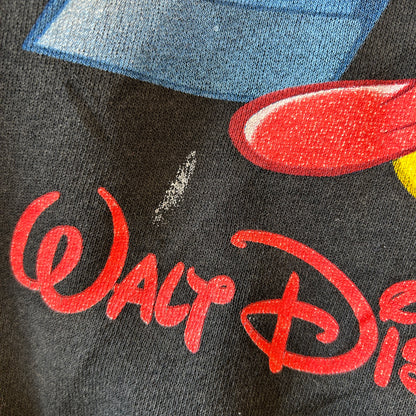 90's Walt Disney World  ミッキーマウス ファンタジア 98’ プリントスウェット 黒(XXL)/C0326S-SO