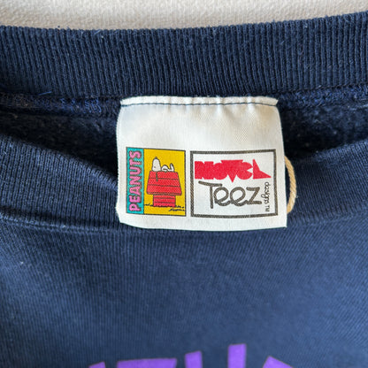 90's PEANUTS ルーシー キャラクタースウェット スヌーピー 紺(XL)/C0697S-SO