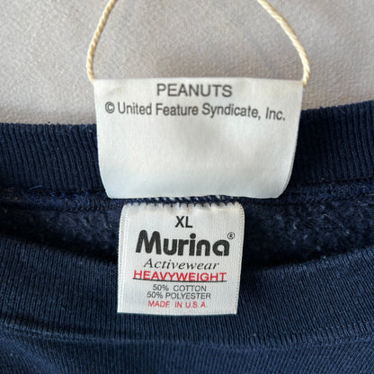 90's PEANUTS ルーシー キャラクタースウェット スヌーピー 紺(XL)/C0697S-SO