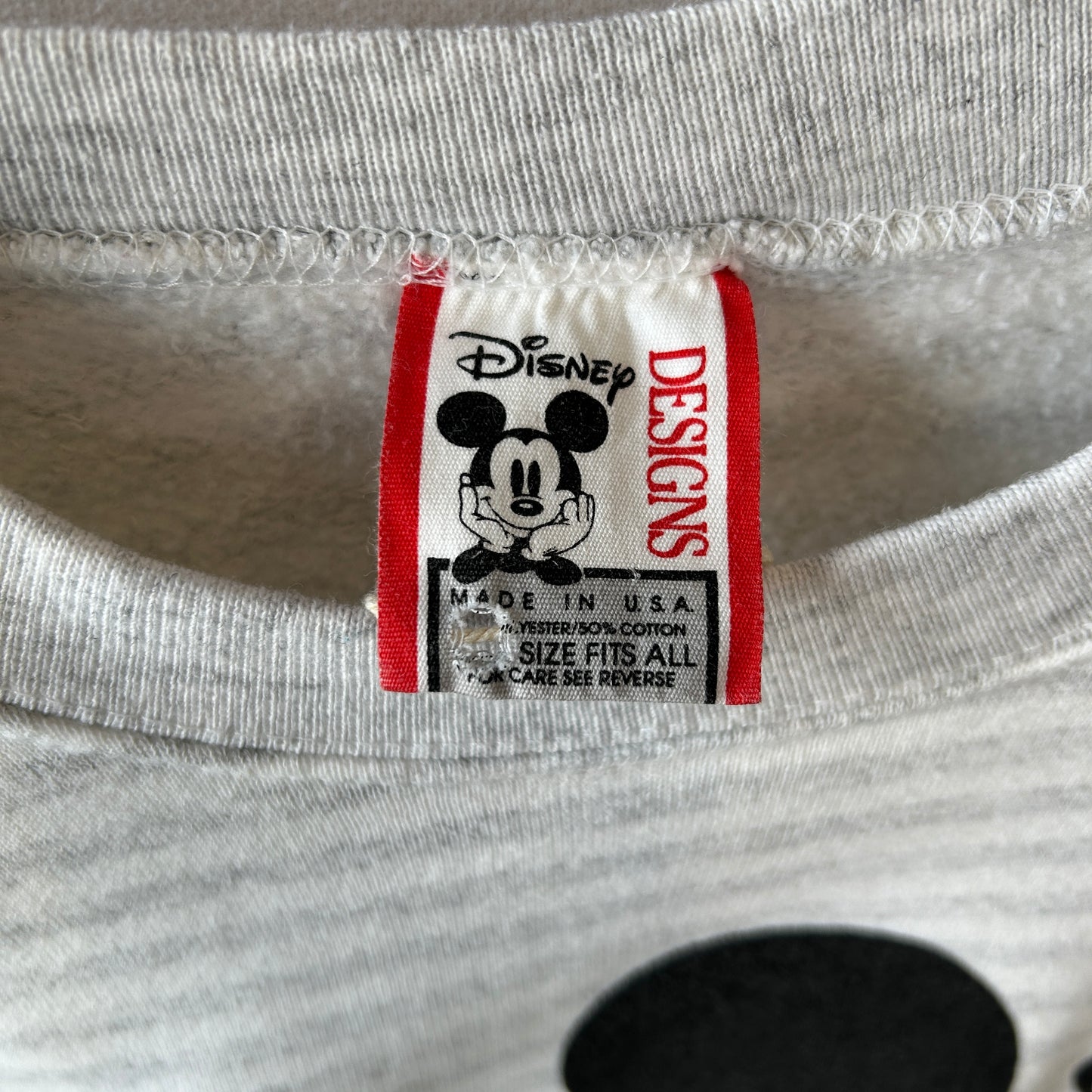 90's Disney Designs ディズニー ミッキーマウス 両面プリントボーダースウェット (One Size)/C0698S-SO