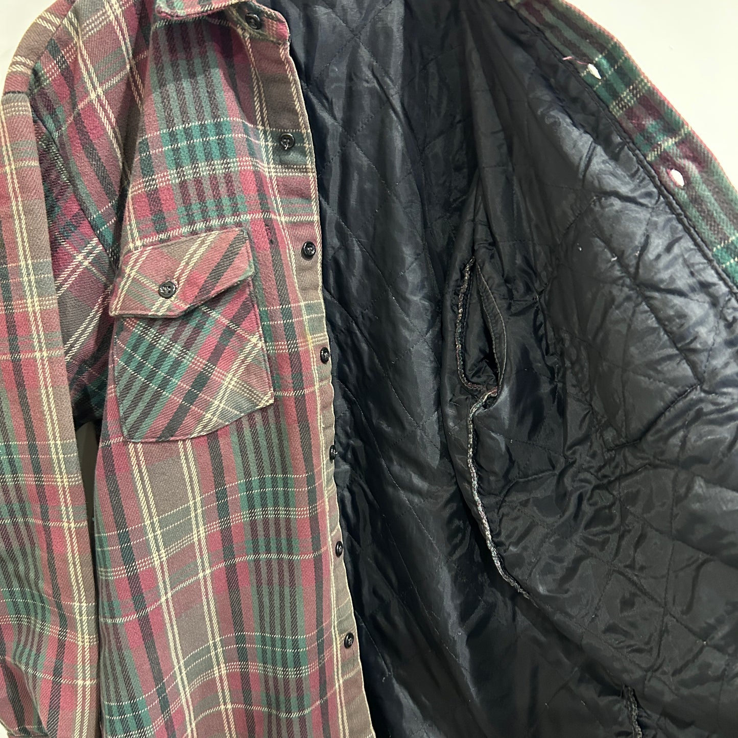 90's Five Brother ファイブブラザー キルティングライナーネルシャツ (L)/A8818SH-SO