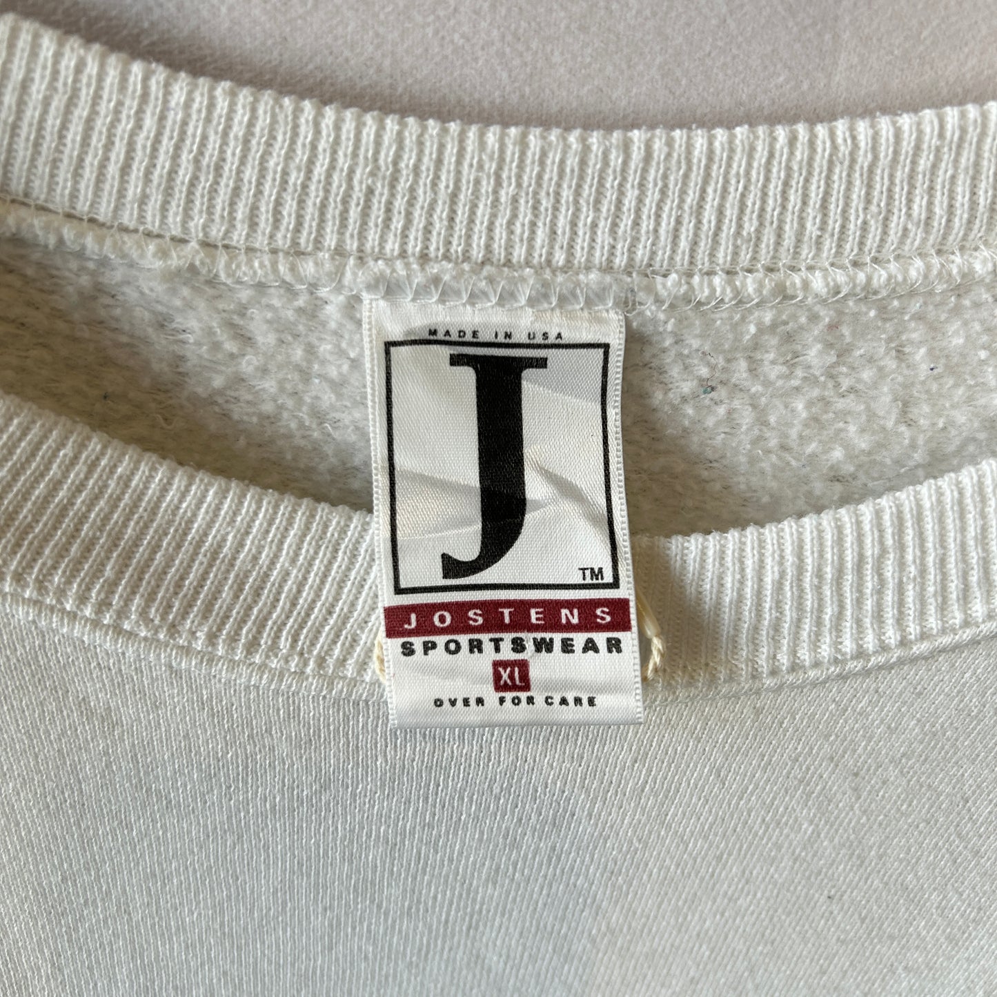 90's MARSHALL UNIVERSITY マーシャル医科大学 スヌーピー カレッジスウェット 白(XL)/A8698S-SO