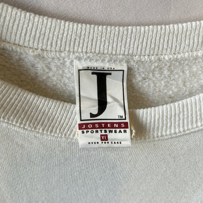 90's MARSHALL UNIVERSITY マーシャル医科大学 スヌーピー カレッジスウェット 白(XL)/A8698S-SO