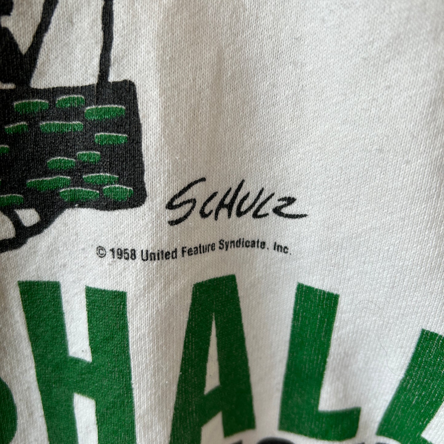 90's MARSHALL UNIVERSITY マーシャル医科大学 スヌーピー カレッジスウェット 白(XL)/A8698S-SO