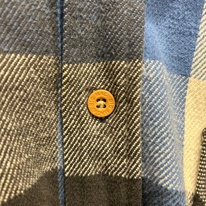 90's BIG MAC ネルシャツ ブロックチェック USA製 青白黒(L)/A8950SH-SO