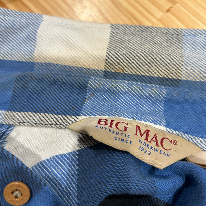 90's BIG MAC ネルシャツ ブロックチェック USA製 青白黒(L)/A8950SH-SO