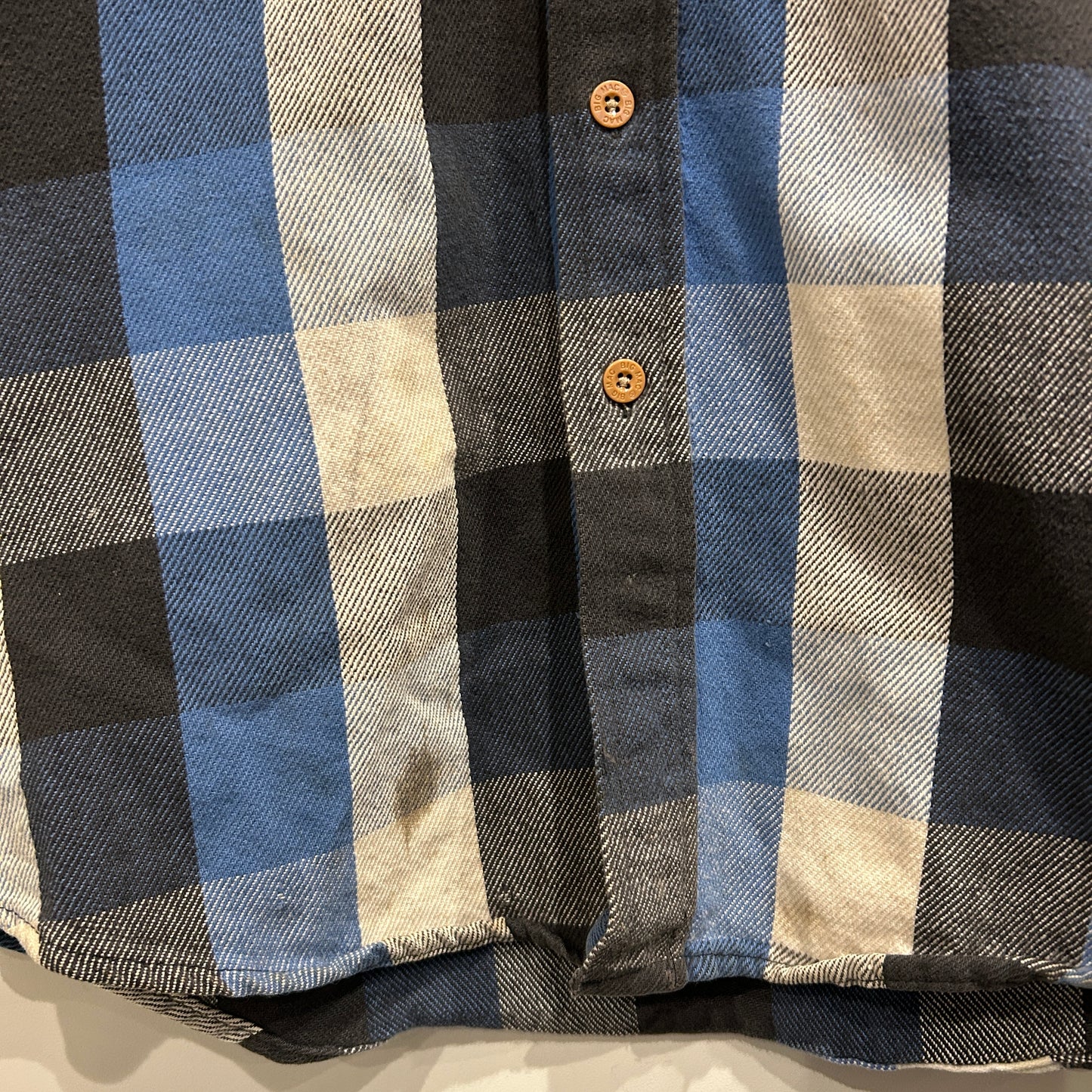 90's BIG MAC ネルシャツ ブロックチェック USA製 青白黒(L)/A8950SH-SO