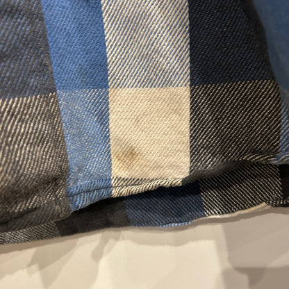 90's BIG MAC ネルシャツ ブロックチェック USA製 青白黒(L)/A8950SH-SO