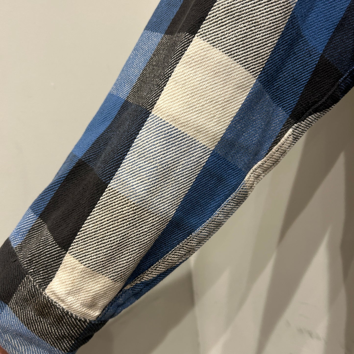 90's BIG MAC ネルシャツ ブロックチェック USA製 青白黒(L)/A8950SH-SO