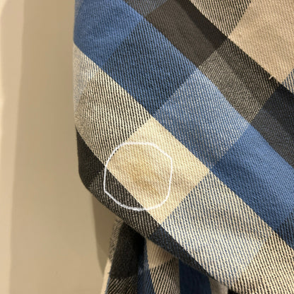 90's BIG MAC ネルシャツ ブロックチェック USA製 青白黒(L)/A8950SH-SO