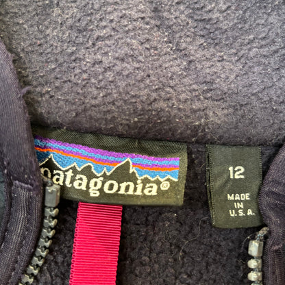 1990(F0) Patagonia パタゴニア フルジップ フリースジャケット レディース 紺 (12)/B1230F-SO