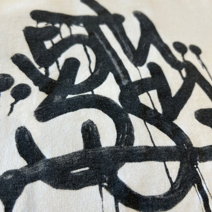 90's Stussy ステューシー グラフィックロゴTシャツ シングルステッチ 白(L)/B2524T-SO