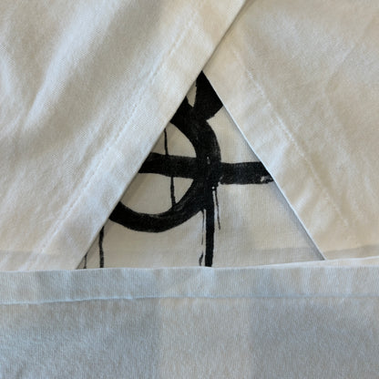 90's Stussy ステューシー グラフィックロゴTシャツ シングルステッチ 白(L)/B2524T-SO