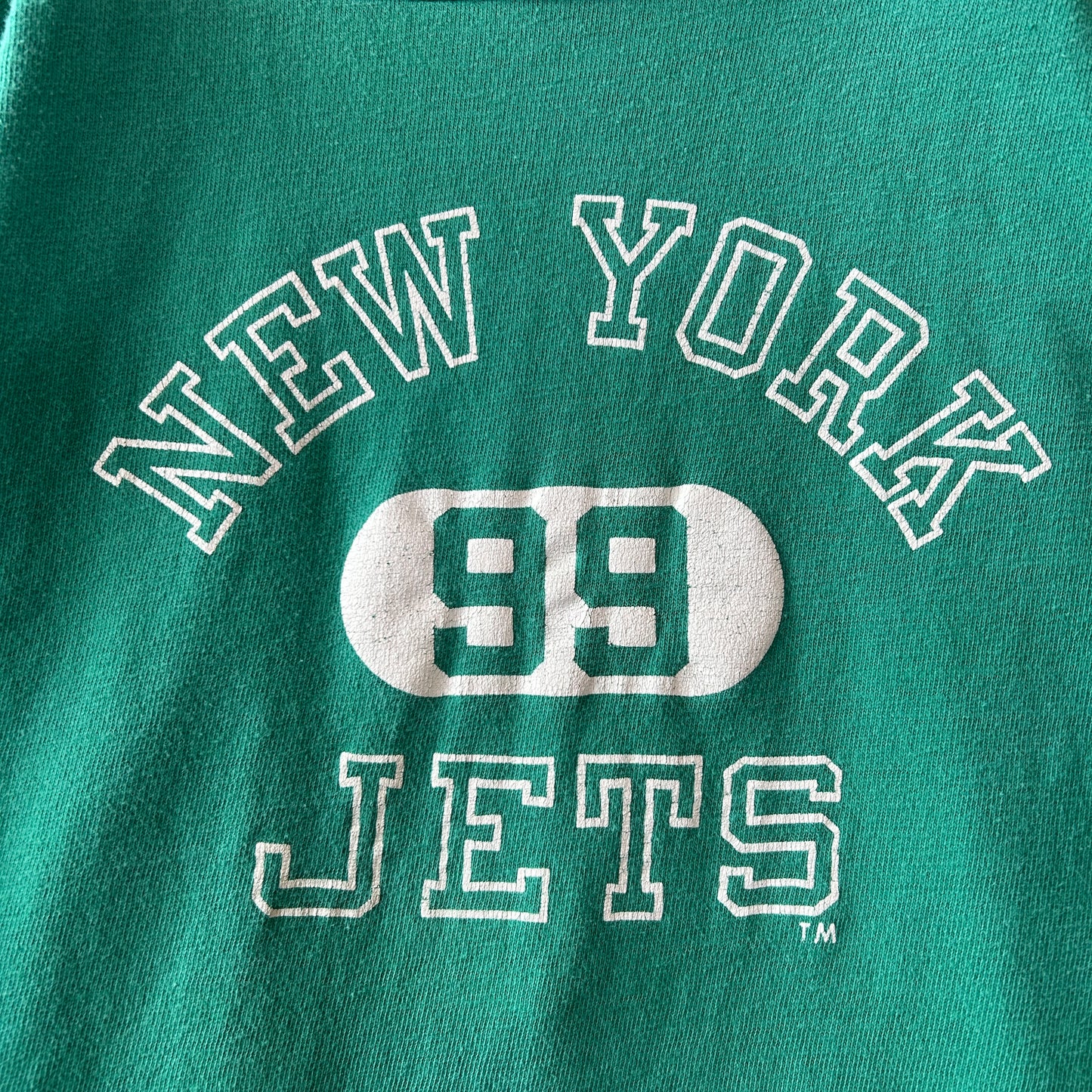 80's Champion チャンピオン NEW YORK JETS フットボールTシャツ コットン (L)/C0292T-SO