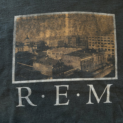 90's R.E.M ”Birds Eye View Of Business Section"バンドTシャツ 黒(XL)/A7507T-SO